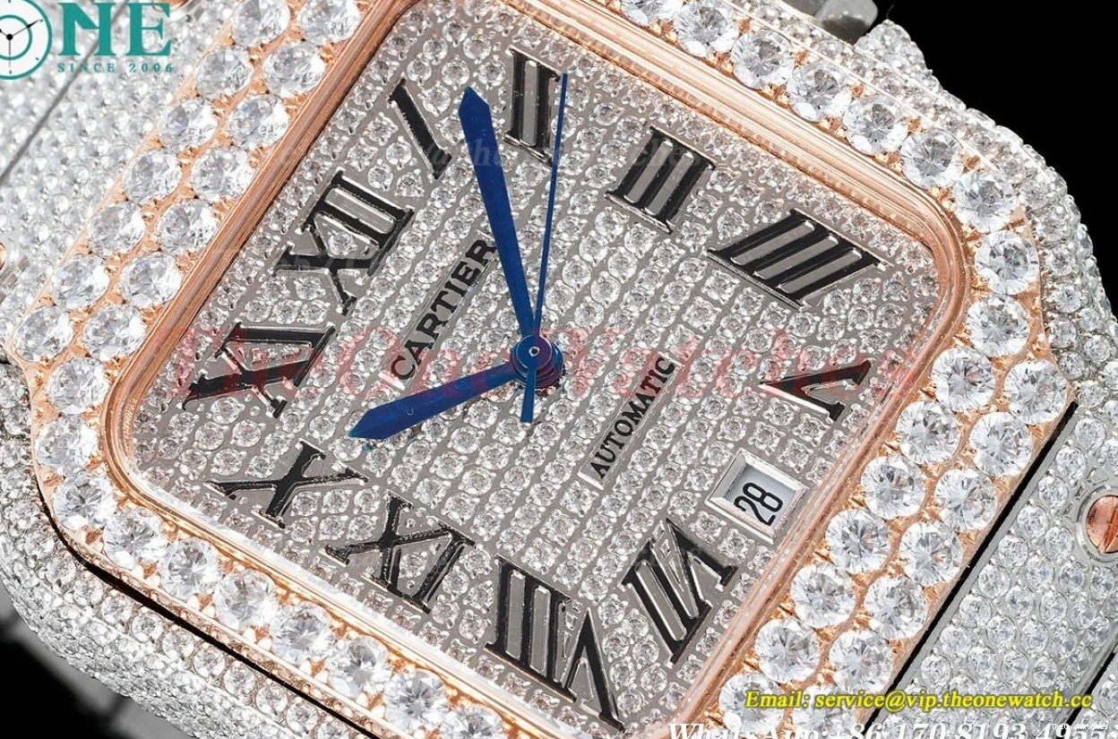 AMG 40mm Mens RG Rmn Dia SS XL MY9015 Santos 100 SS 0415